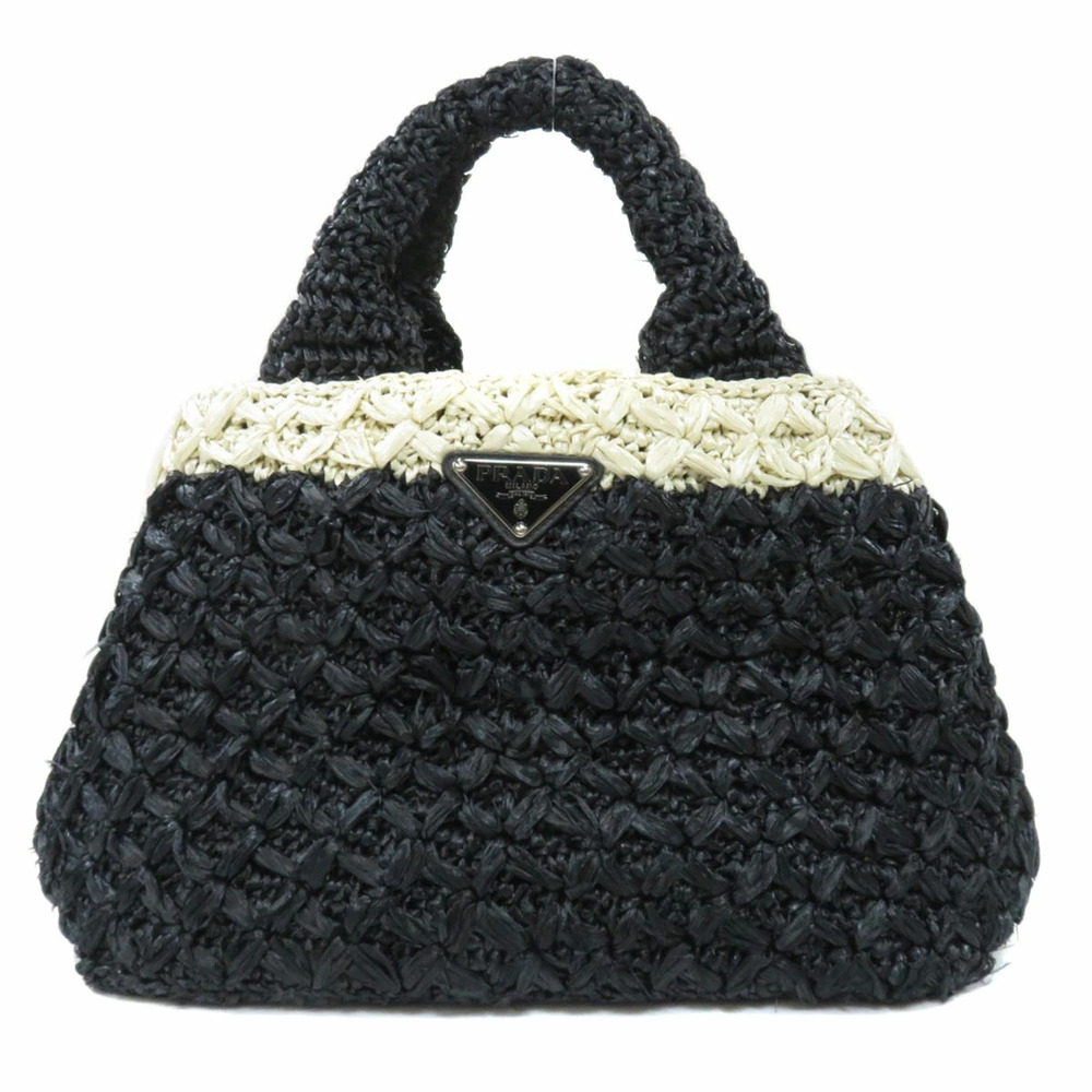 Prada Logo Handbag Raffia - Picture 11 of 11